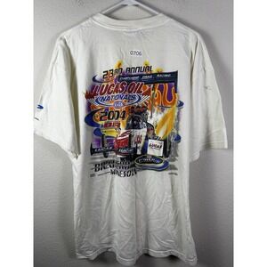 Vintage 2004 Lucas Oil NHRA Nationals Drag Racing T-Shirt Mens XL White 23rd Ann